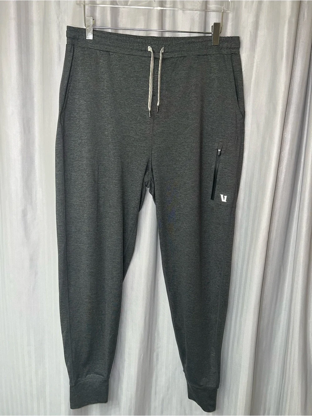 Vuori Men's Sunday Best Charcoal Gray Jogger Sweatpants with Zipper Pocket XXL